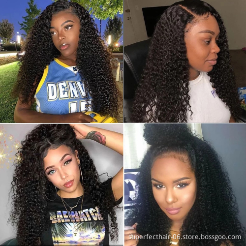 100% Brazilian 12 inch-30 inch Human Hair Wig Transparent Swiss lace wig,Kinky Curly Cuticle Aligned Lace Front Wig
